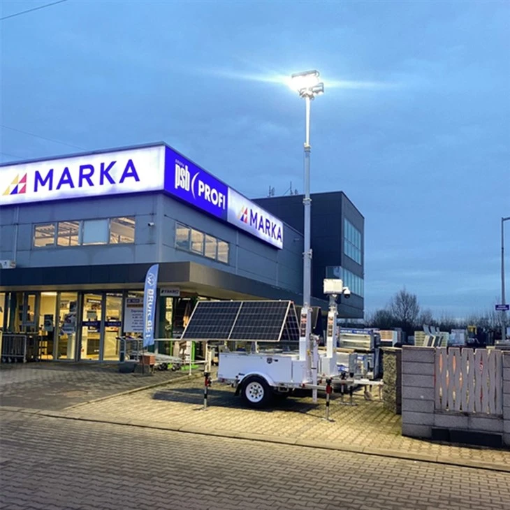 Compact Single-Axle Mobile Solar Light Tower For Construction Sites best