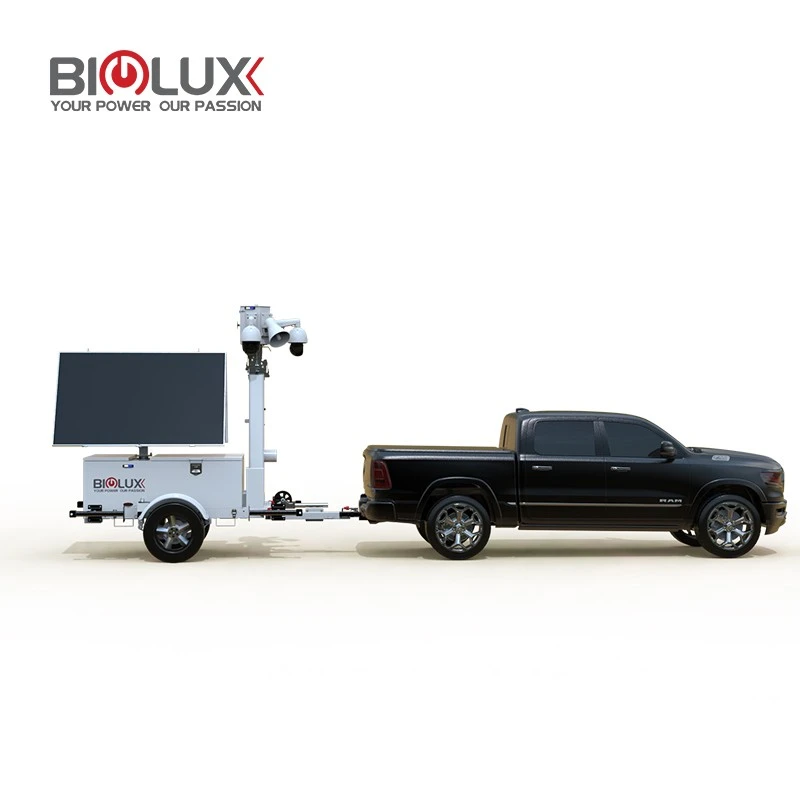 Rugged Solar Surveillance Trailer For Mining & Construction