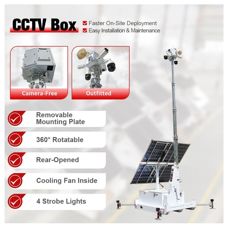 Starlink On Solar CCTV Tower high quality